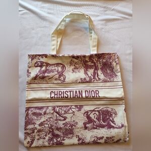 DIOR Dioriviera Burgundy Toile de Jouy Tote NWT | Christian Dior Exclusive